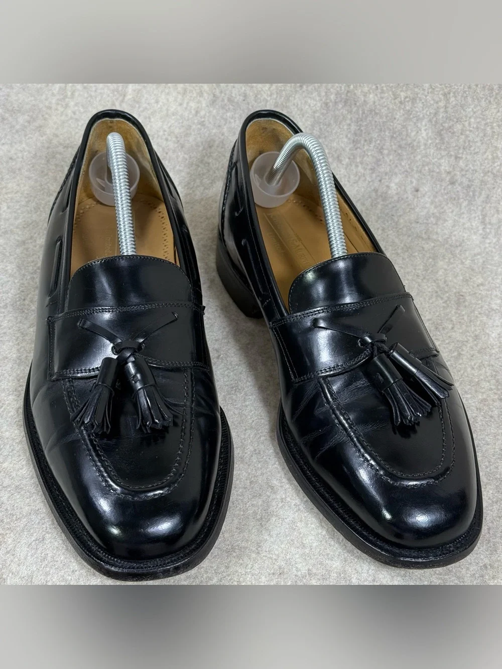 Vintage Johnston and Murphy “Limited” Black Leather Tassel Loafers Men’s Sz 9.5